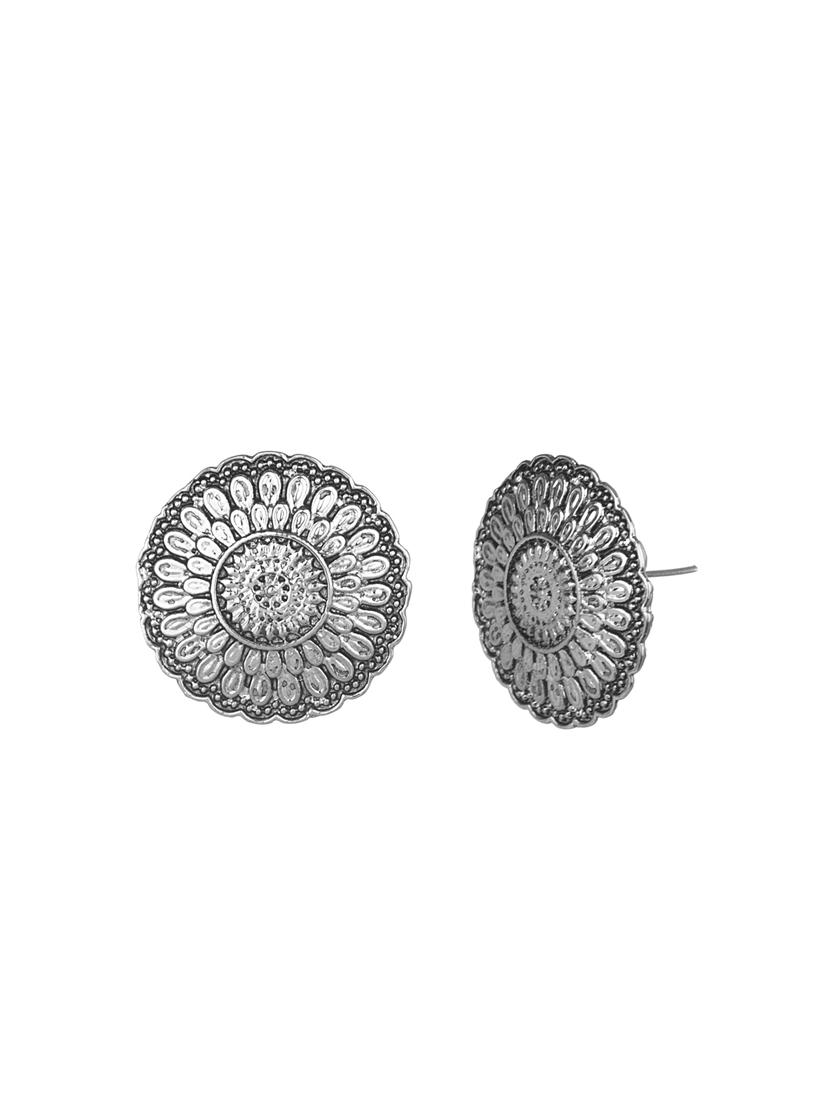 silver metal studs earring - 16737627 - Zoom Image - 2