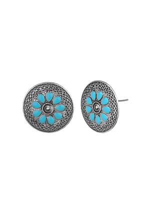 blue metal studs earring - 16737632 - Standard Image - 2
