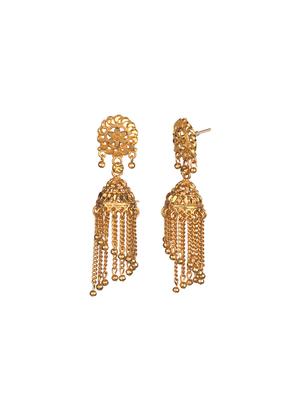 gold metal drop earring - 16737640 - Standard Image - 2