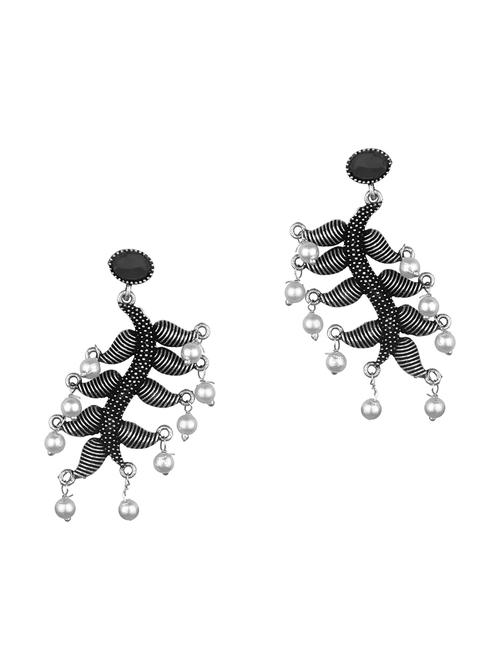 black metal drop earring - 16737649 - Standard Image - 1