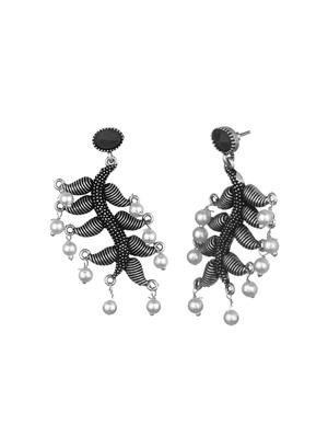 black metal drop earring - 16737649 - Standard Image - 2