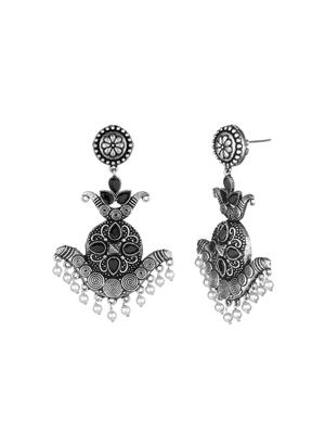black metal drop earring - 16737653 - Standard Image - 2
