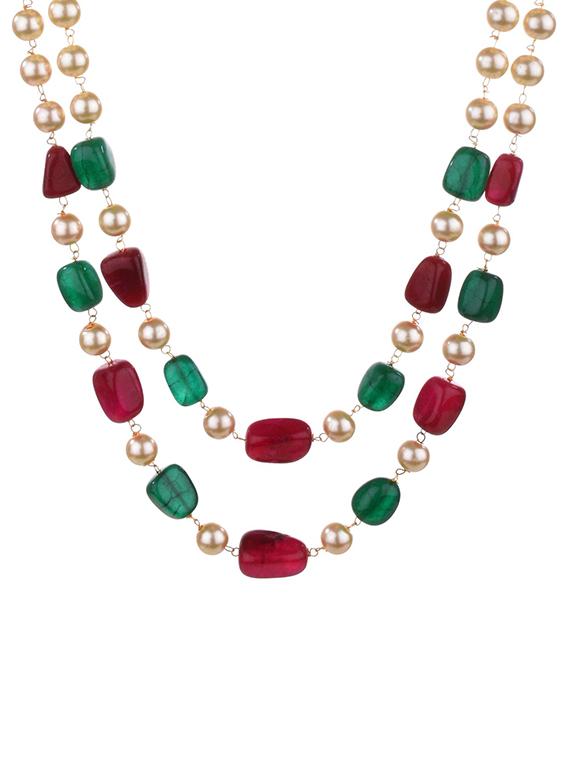 multi colored metal long necklace - 16737660 - Zoom Image - 2