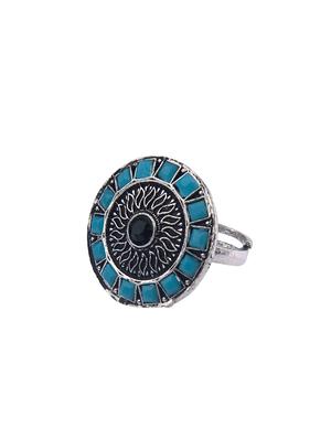 blue metal finger ring - 16737698 - Standard Image - 2