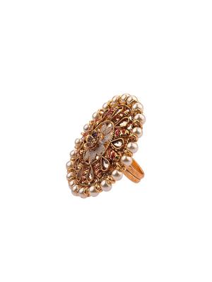 gold metal finger ring - 16737708 - Standard Image - 2