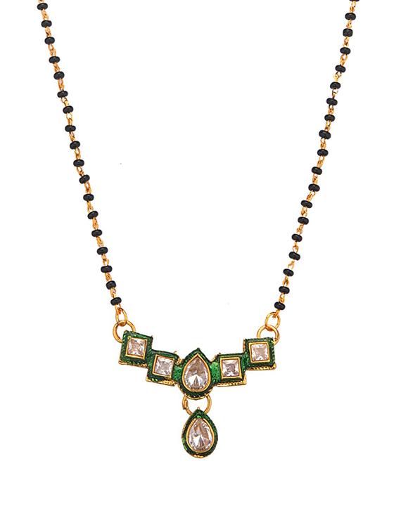 green beads mangalsutra - 16737710 - Zoom Image - 3