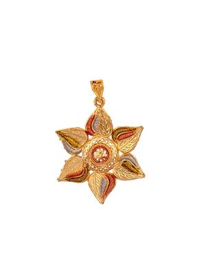 gold metal pendants and earring - 16737712 - Standard Image - 3