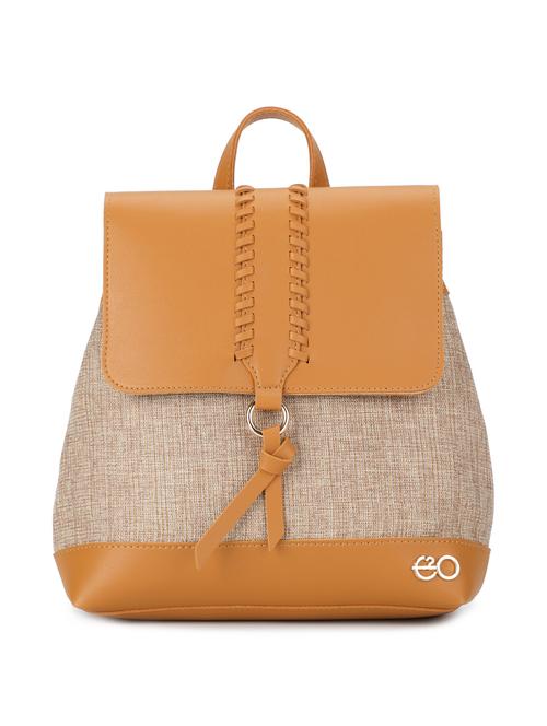 yellow leatherette (pu) regular backpack - 16737961 - Standard Image - 1