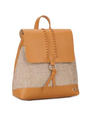 yellow leatherette (pu) regular backpack - 16737961 - Standard Image - 4