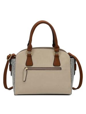 beige leatherette (pu) regular handbag - 16737974 - Standard Image - 2