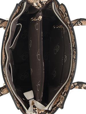 beige leatherette (pu) regular handbag - 16737982 - Standard Image - 3
