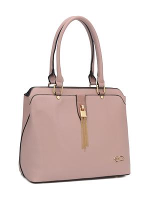 pink leatherette (pu) regular handbag - 16737984 - Standard Image - 4