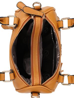 brown leatherette (pu) regular handbag - 16737991 - Standard Image - 3