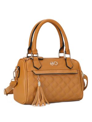 brown leatherette (pu) regular handbag - 16737991 - Standard Image - 4