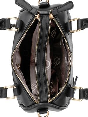 black leatherette (pu) regular handbag - 16737992 - Standard Image - 3