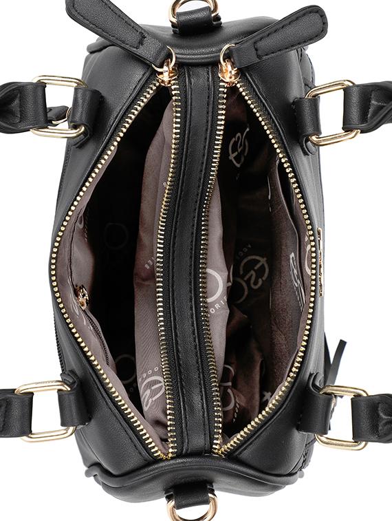 black leatherette (pu) regular handbag - 16737992 - Zoom Image - 3