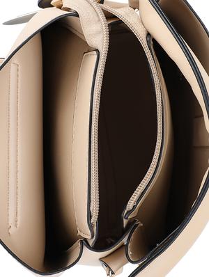 beige leatherette (pu) regular satchel - 16737995 - Standard Image - 3