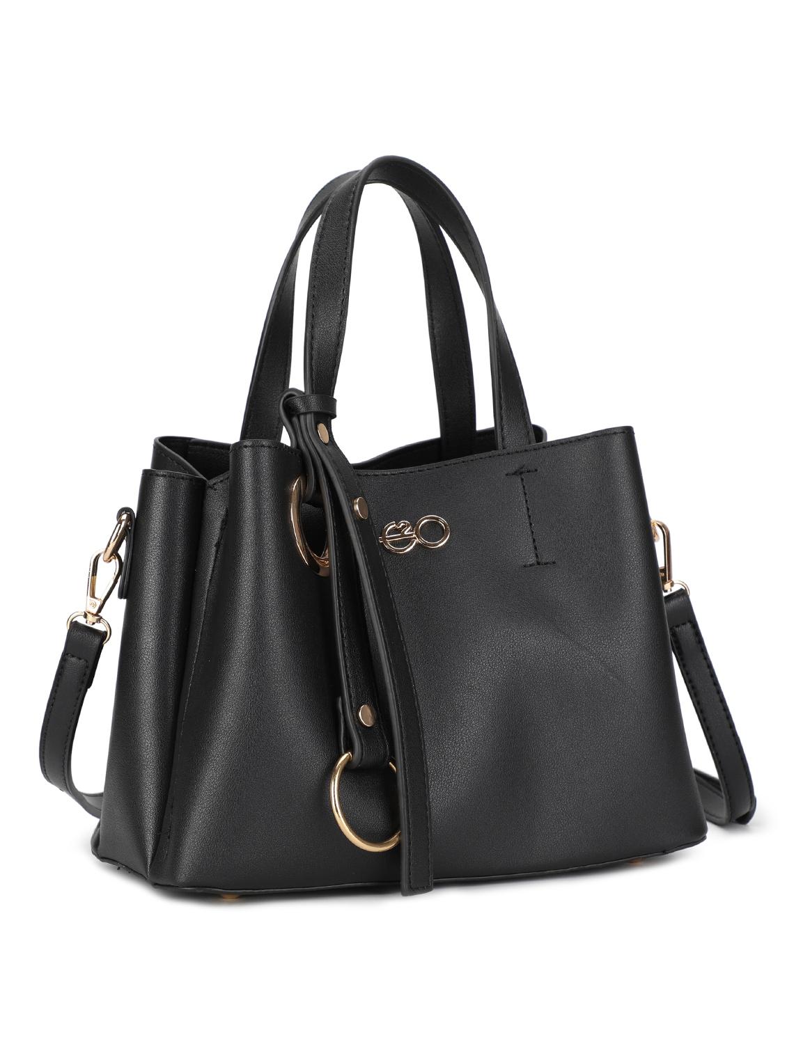 black leatherette (pu) regular handbag - 16737999 - Zoom Image - 4