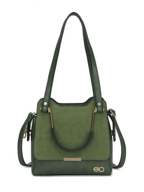green leatherette (pu) regular handbag - 16738001 - Standard Image - 1