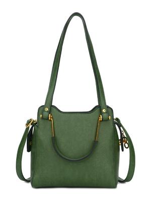 green leatherette (pu) regular handbag - 16738001 - Standard Image - 2