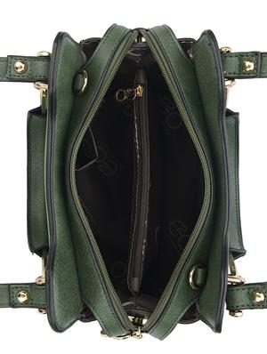 green leatherette (pu) regular handbag - 16738001 - Standard Image - 3