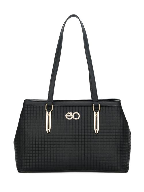 black leatherette (pu) regular handbag - 16738004 - Standard Image - 1