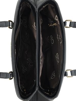 black leatherette (pu) regular handbag - 16738004 - Standard Image - 3