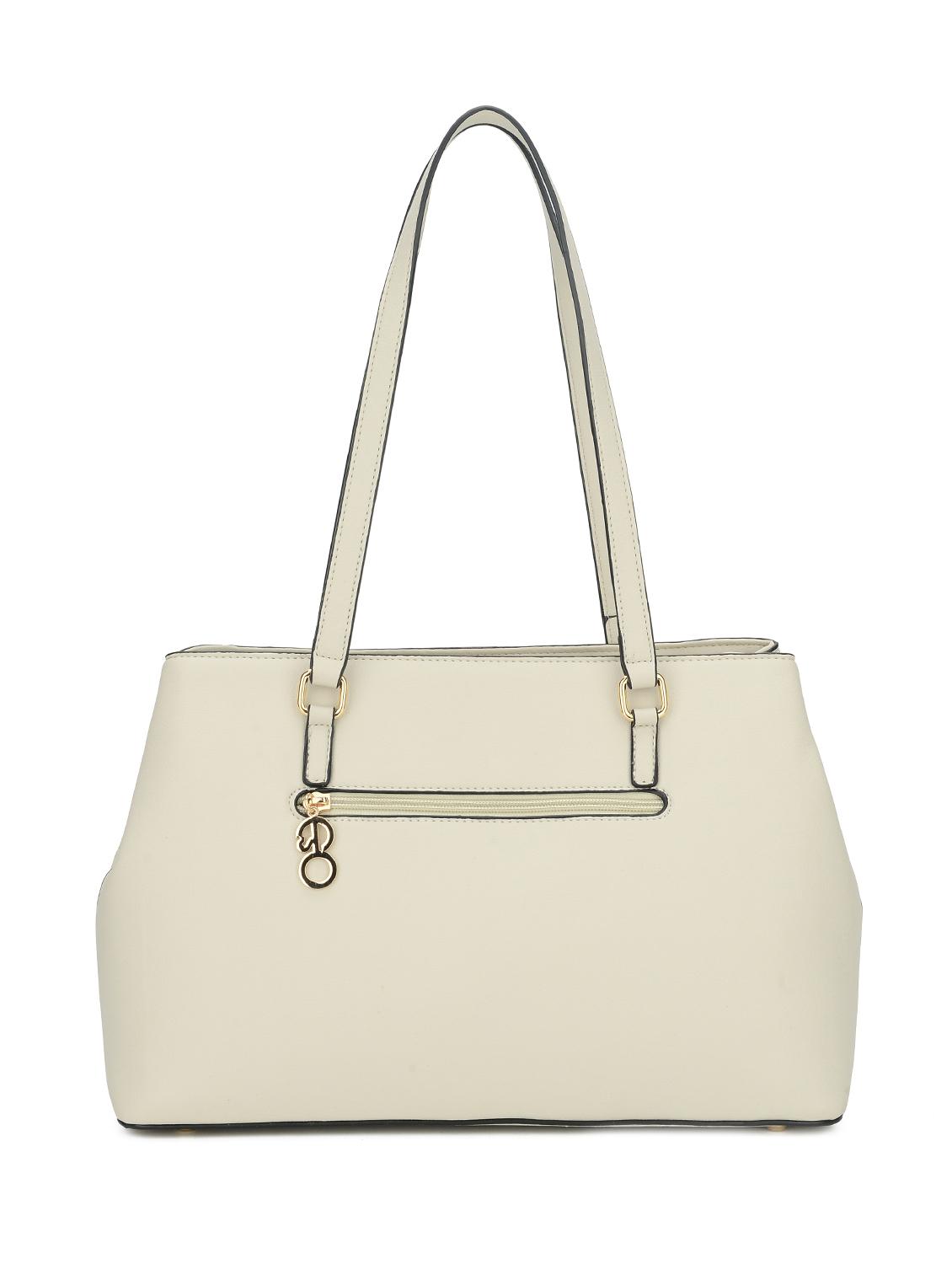 beige leatherette (pu) regular handbag - 16738005 - Zoom Image - 2