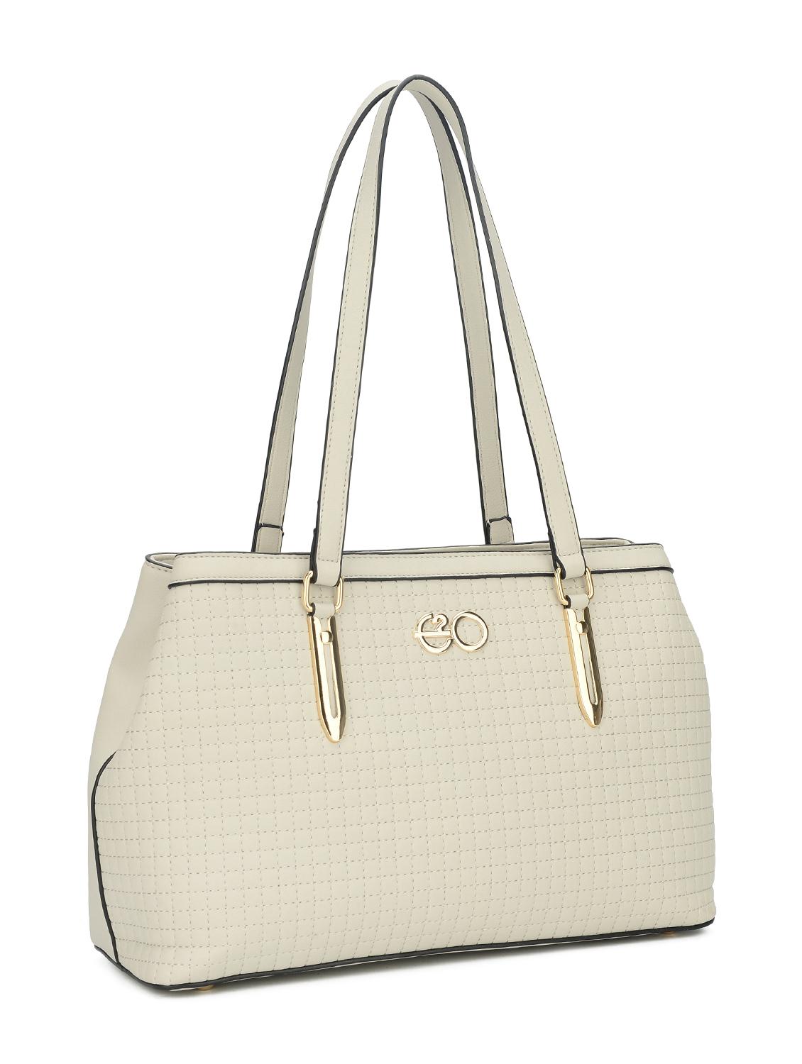 beige leatherette (pu) regular handbag - 16738005 - Zoom Image - 4