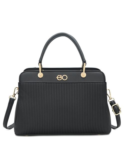 black leatherette (pu) regular satchel - 16738007 - Standard Image - 1