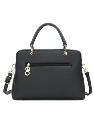 black leatherette (pu) regular satchel - 16738007 - Standard Image - 2