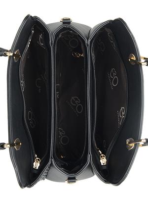 black leatherette (pu) regular satchel - 16738007 - Standard Image - 3