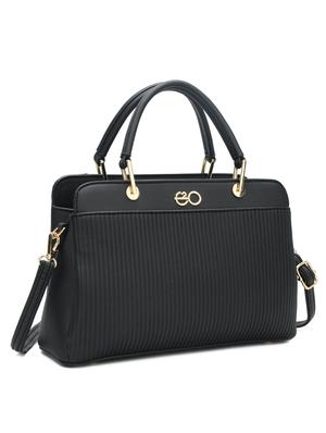 black leatherette (pu) regular satchel - 16738007 - Standard Image - 4