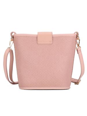 pink leatherette (pu) regular sling bag - 16738014 - Standard Image - 2