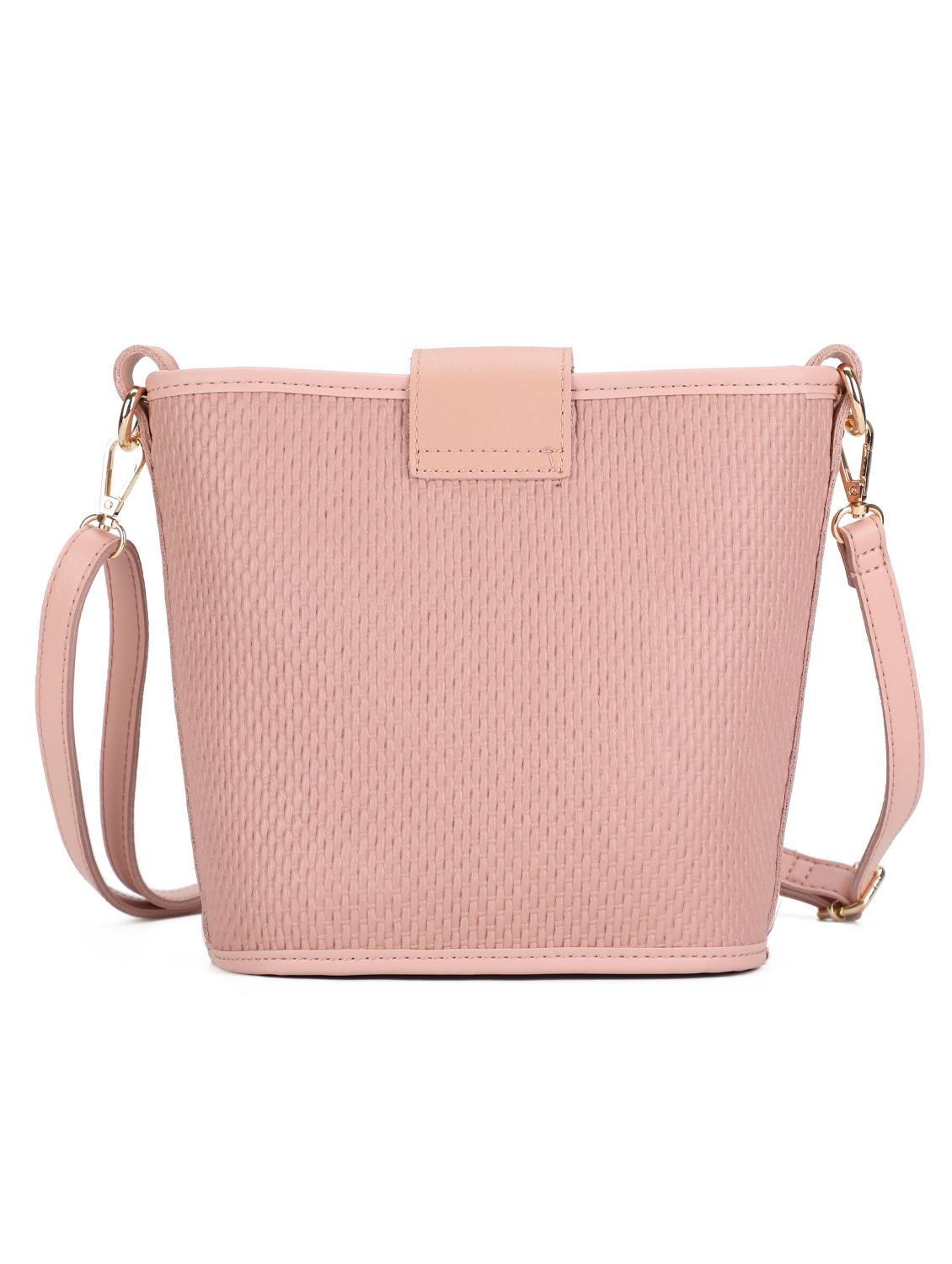 pink leatherette (pu) regular sling bag - 16738014 - Zoom Image - 2