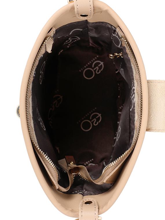 beige leatherette (pu) regular sling bag - 16738015 - Zoom Image - 3