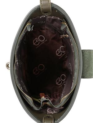 green leatherette (pu) regular sling bag - 16738016 - Standard Image - 3