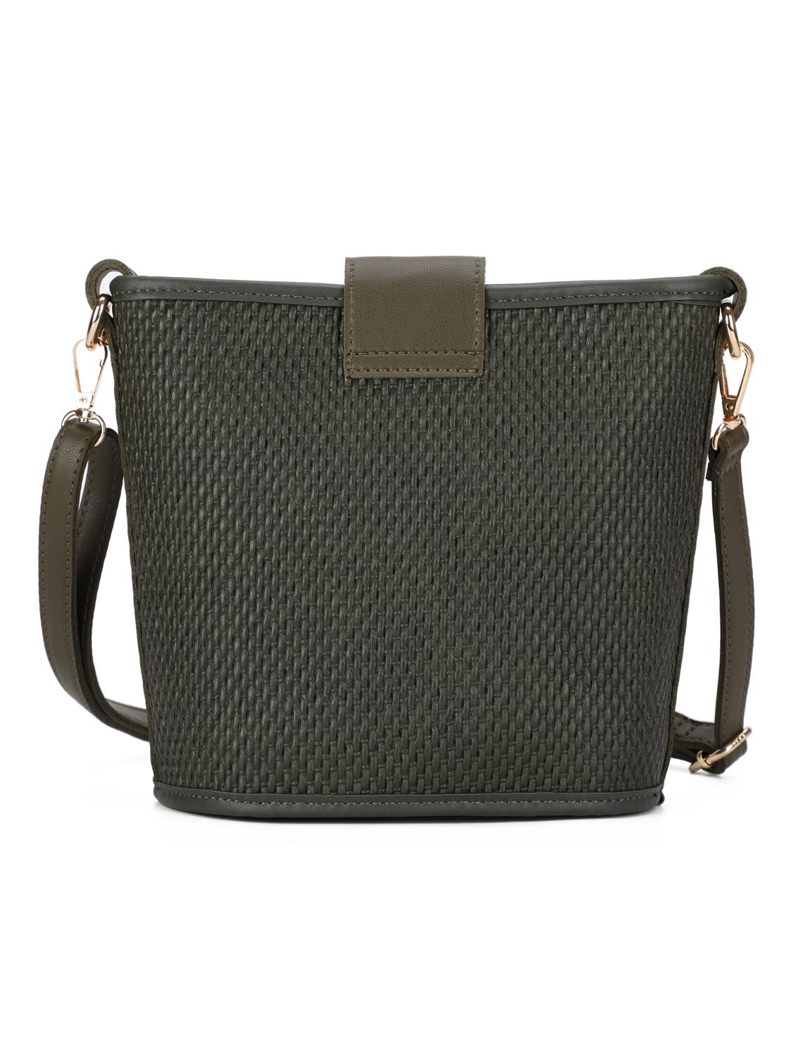 green leatherette (pu) regular sling bag - 16738016 - Zoom Image - 2