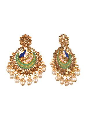 multi colored metal drop earring - 16738022 - Standard Image - 2