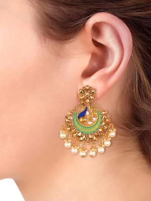 multi colored metal drop earring - 16738022 - Standard Image - 3
