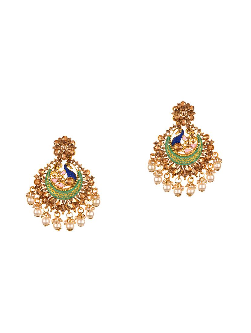 multi colored metal drop earring - 16738022 - Zoom Image - 1