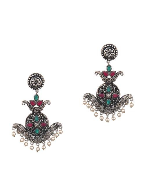 multi colored metal drop earring - 16738036 - Standard Image - 1
