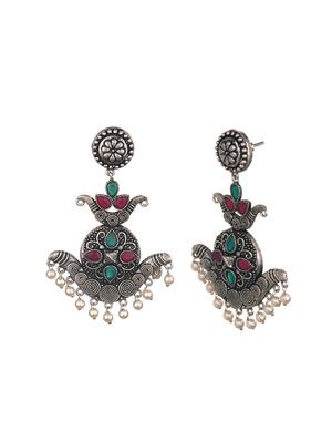 multi colored metal drop earring - 16738036 - Standard Image - 2