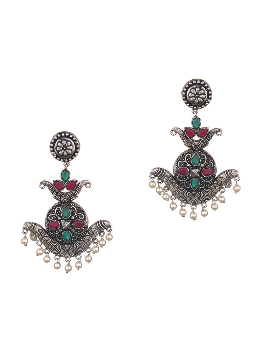 multi colored metal drop earring - 16738036 - Zoom Image - 1