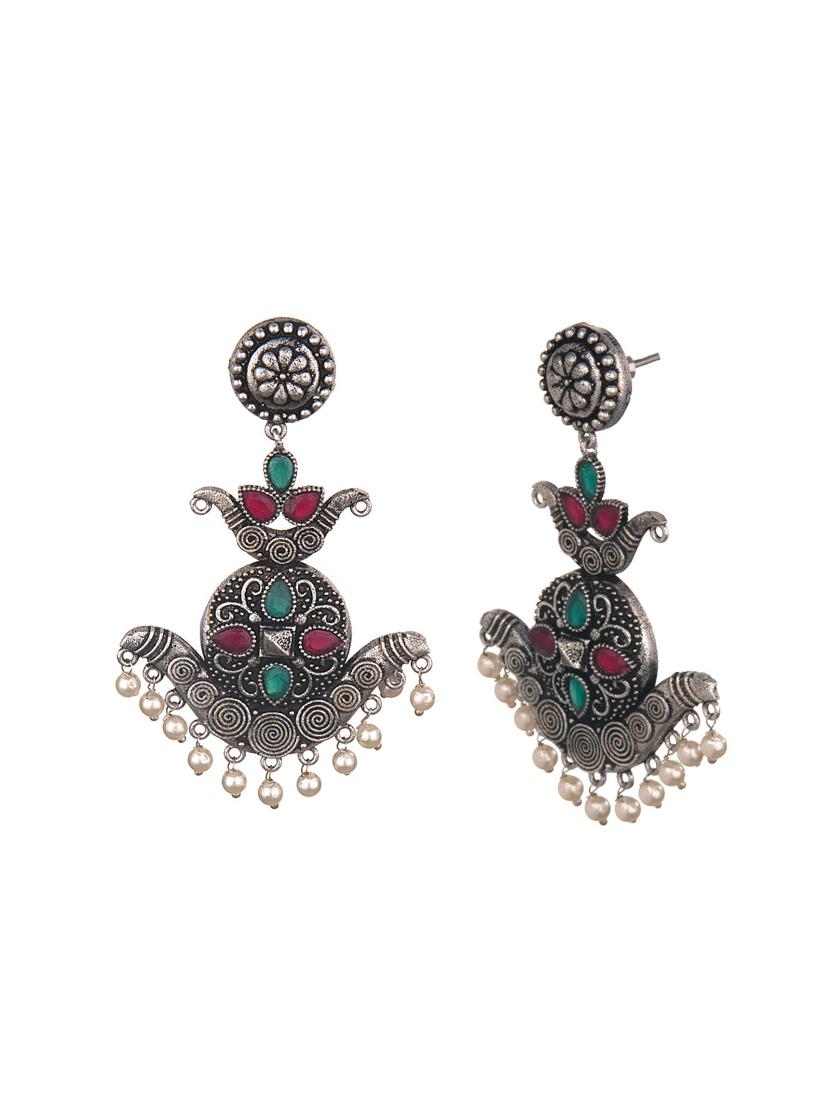 multi colored metal drop earring - 16738036 - Zoom Image - 2