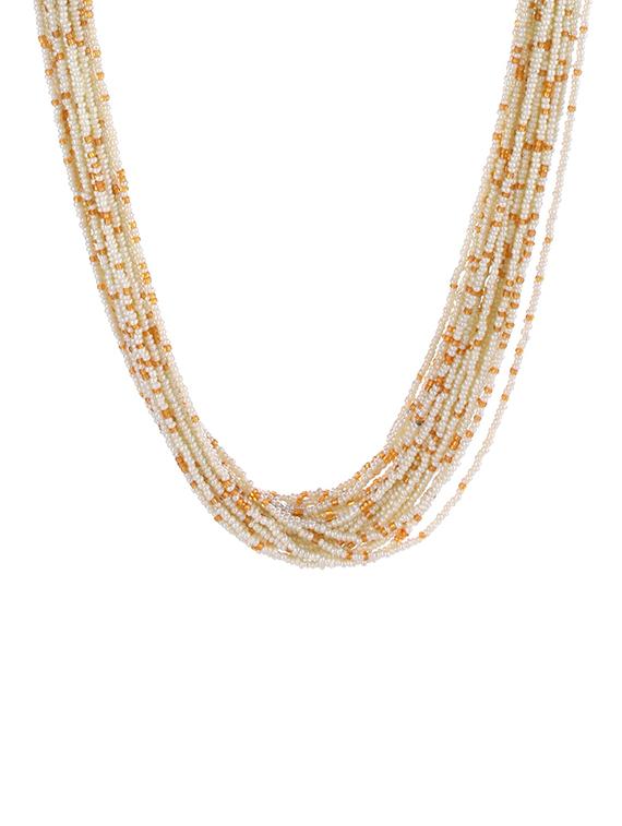 white metal necklaces and earring - 16738037 - Zoom Image - 3