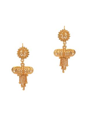 gold metal necklaces and earring - 16738045 - Standard Image - 3