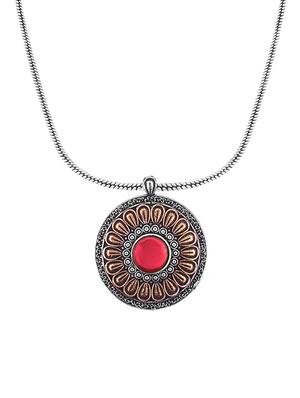 pink metal necklaces and earring - 16738067 - Standard Image - 2
