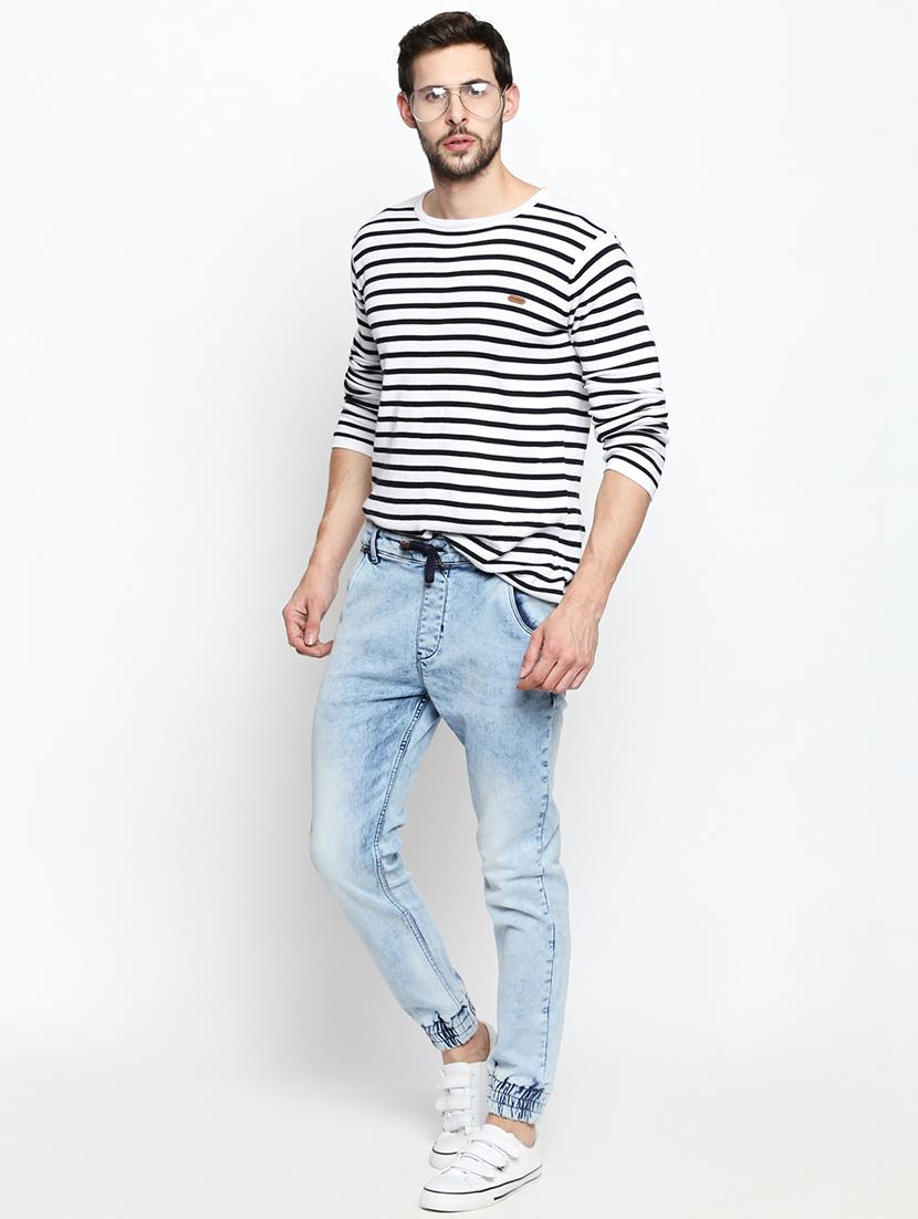 blue washed denim jogger - 16738359 - Zoom Image - 4