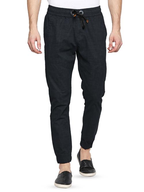 black solid denim joggers - 16738362 - Very Small Image - 1